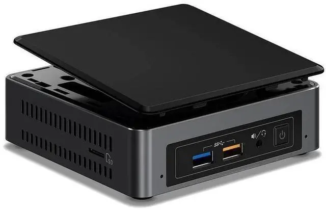 Alt view image 2 of 5 - Intel NUC NUC7i5BNK Mini PC/HTPC, Intel Core i5-7260U Upto 3.4GHz, 8GB DDR4, 256GB SSD, Windows 10 Pro, Wifi, Bluetooth, 4k Support, Dual Monitor Capable, Thunderbolt 3