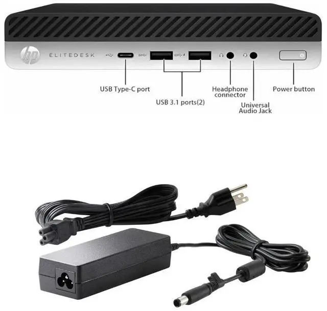 Main image of HP EliteDesk 800 G3 Desktop Computer - Intel Core i5 7th Gen i5-7500T 3.40 GHz - 8 GB RAM DDR4 SDRAM - 256 GB SSD - Desktop Mini -Windows 10 Pro, WIFI Compatibility, TESTED AND WORKING