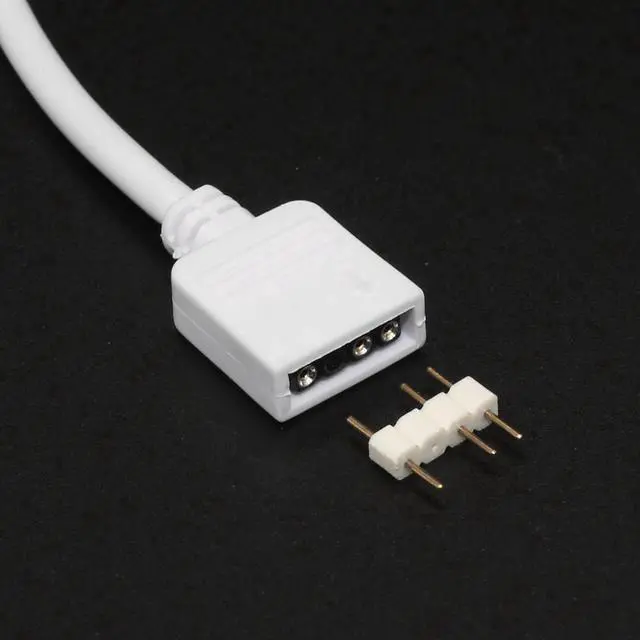 Alt view image 4 of 6 - 2-Pack 1-to-1 ARGB Extension Cable, White 5V 3-Pin Female to Female ARGB Addressable RGB Adapter Cable, ARGB LED Sync Cable for Extend PC Computer ARGB Fans Or ARGB LED Lights, 11.8 Inches
