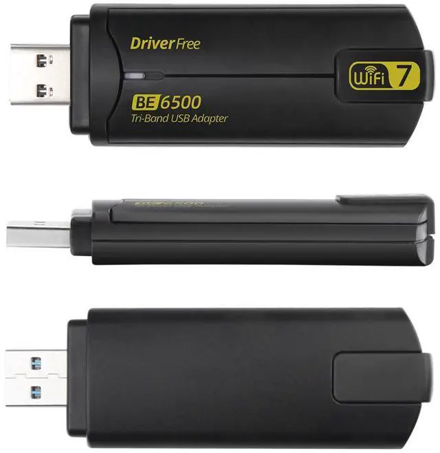 Alt view image 2 of 4 - New WiFi7 3-b and 6500M Gigabit desktop computer notebook UsB wireless network card d iver-free gaming with wall-penetrating
