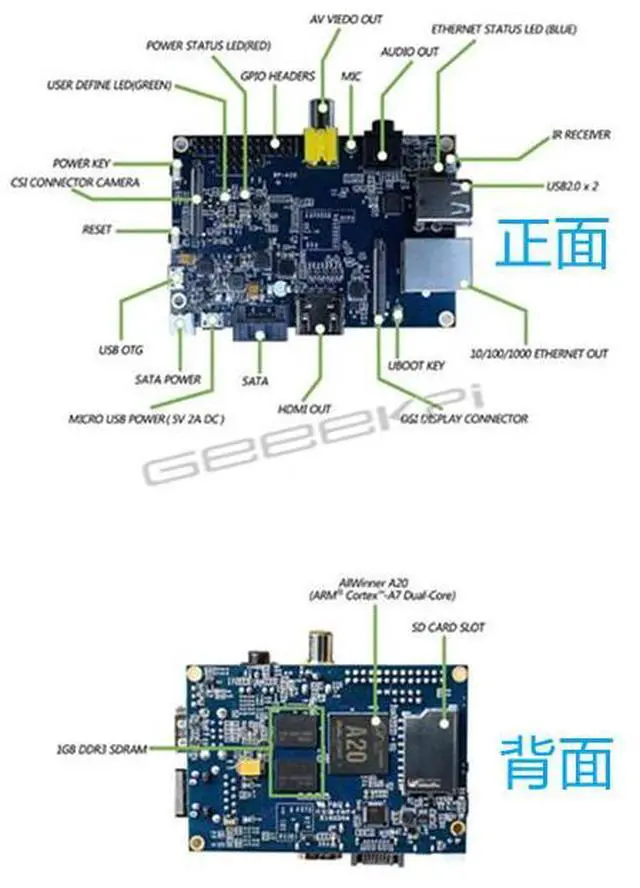 Alt view image 3 of 3 - Banana PiMl Development Board -Banana PiA20