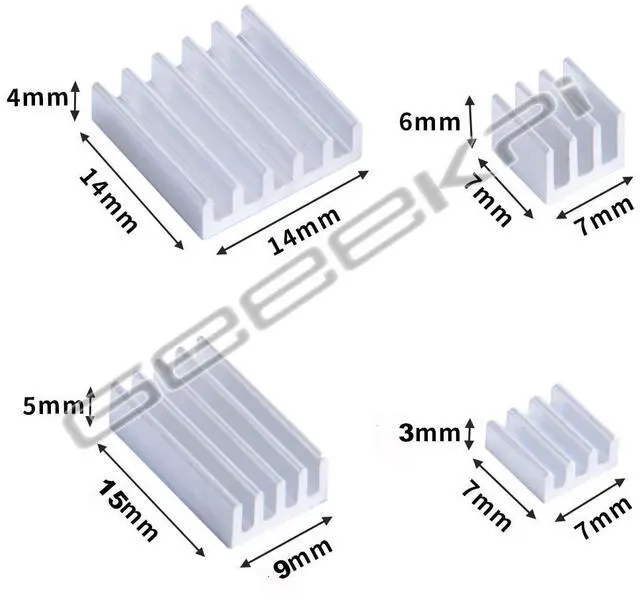 Alt view image 3 of 3 - Suitable for Raspberry Pi 4B heat sink kit