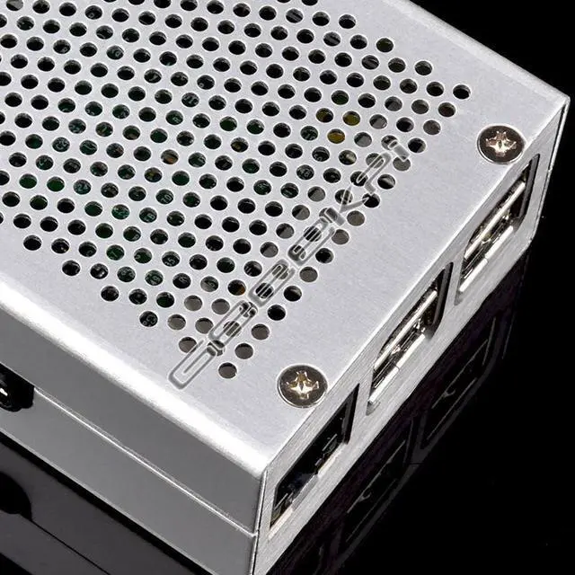 Alt view image 3 of 5 - Suitable for Raspberry Pi 3B/3B+ metal casing aluminum box in silver color