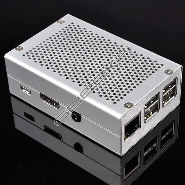 Alt view image 4 of 5 - Suitable for Raspberry Pi 3B/3B+ metal casing aluminum box in silver color