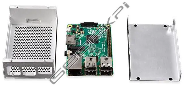 Alt view image 5 of 5 - Suitable for Raspberry Pi 3B/3B+ metal casing aluminum box in silver color