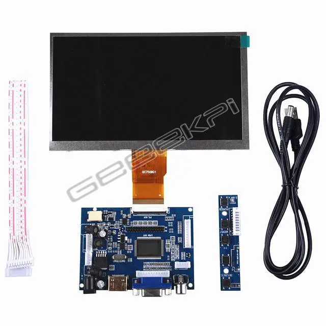 Alt view image 3 of 5 - SuitableforRaspberryPi2/3/4modelswith 7-inch LCD screen (1024x600 resolution),non-touch, resistive
high-definition.