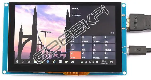 Alt view image 3 of 5 - Suitable for Raspberry Pi 3/2/4 models. 5-inch LcD high-definition HDMl touch capacitive screen display.