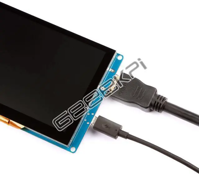 Alt view image 4 of 5 - Suitable for Raspberry Pi 3/2/4 models. 5-inch LcD high-definition HDMl touch capacitive screen display.