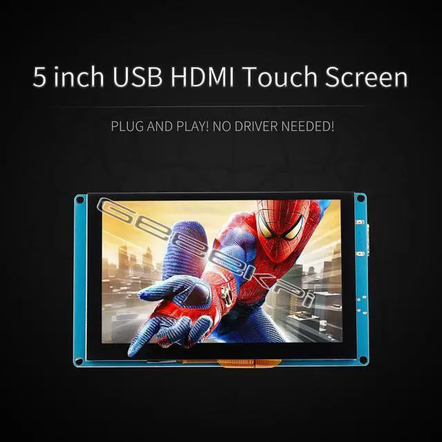 Alt view image 5 of 5 - Suitable for Raspberry Pi 3/2/4 models. 5-inch LcD high-definition HDMl touch capacitive screen display.