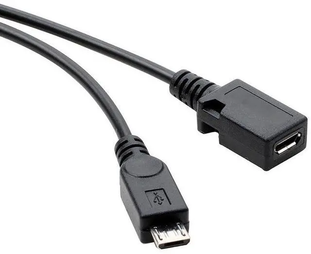 Alt view image 3 of 5 - External power supply compatible with mobile phones, tablets. Micro UsB OTG data cable with power supply port. MicrUSBcable.
