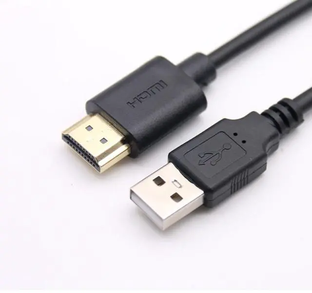 Alt view image 3 of 5 - USB to HDMl Male PowerCable HDMl Male to USB PowerSupplyCableUSBto HDMl Power Connection Cable