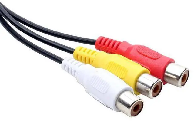 Alt view image 2 of 5 - USB male to 3RCA female AV audio cable 3RCA USBA male to three-lobed female connector video/audio cable 25cm