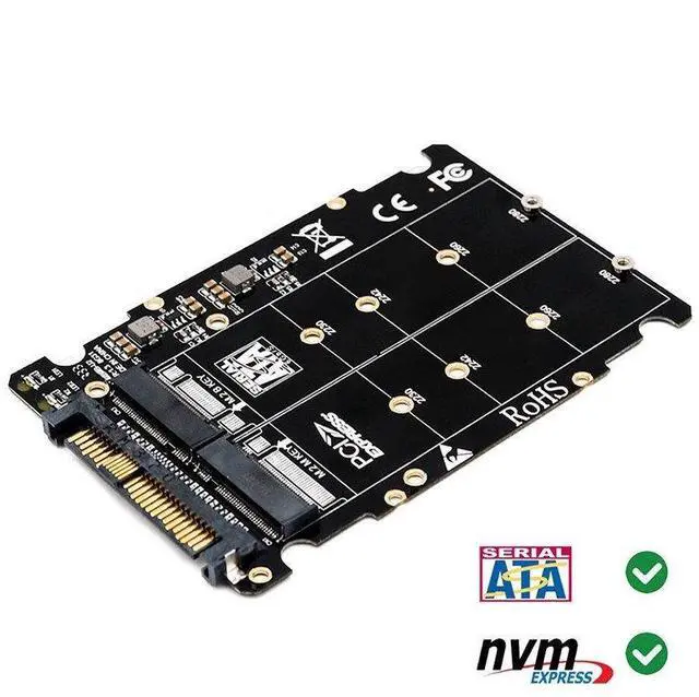 Alt view image 2 of 5 - U.2 adapter-Dual-interface NVME M.2 SSD to SFF-8639 adapter