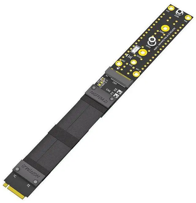 Main image of M.2 NVMe SSD Solid State Drive Extension Cable, M2 M KEY SSD Full-Speed Extension Cable