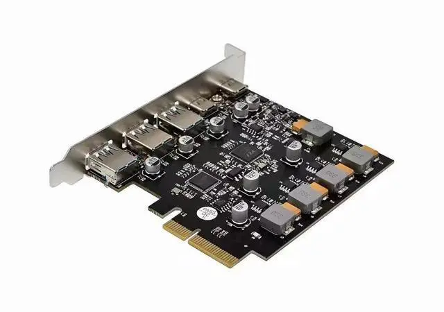 Alt view image 2 of 5 - PCle to USB 3.0 Expansion Adapter 20 Type-C 30 USB A Power-Free ASM3142 chip