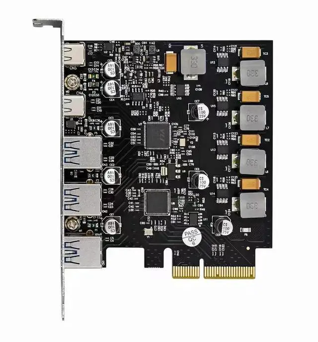 Alt view image 3 of 5 - PCle to USB 3.0 Expansion Adapter 20 Type-C 30 USB A Power-Free ASM3142 chip