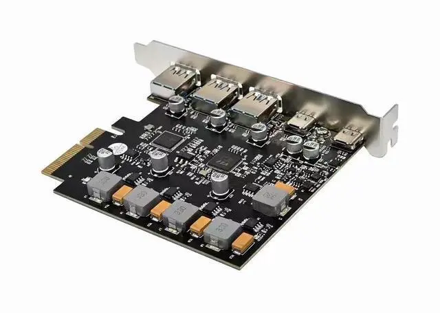 Alt view image 4 of 5 - PCle to USB 3.0 Expansion Adapter 20 Type-C 30 USB A Power-Free ASM3142 chip
