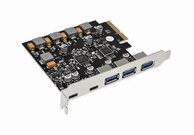 Alt view image 5 of 5 - PCle to USB 3.0 Expansion Adapter 20 Type-C 30 USB A Power-Free ASM3142 chip