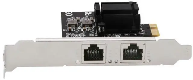 Alt view image 2 of 5 - PCle to 2-port2.5G Gigabit Network Card ServerDesktop Soft Router2500M High-Speed RJ45 8125B