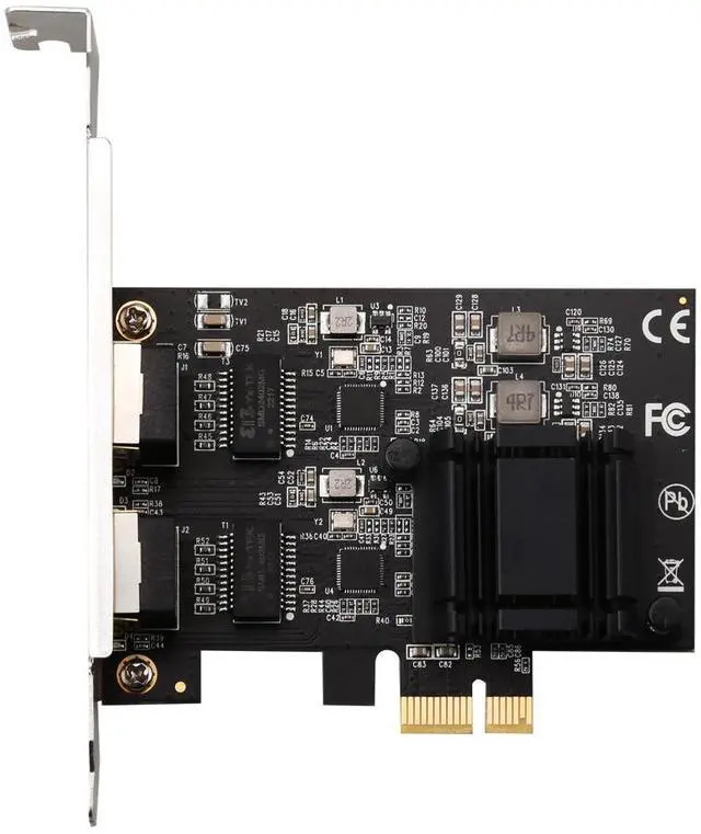 Alt view image 3 of 5 - PCle to 2-port2.5G Gigabit Network Card ServerDesktop Soft Router2500M High-Speed RJ45 8125B