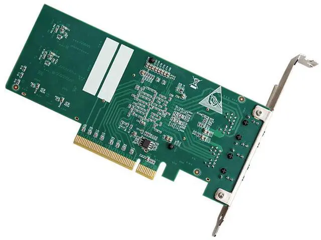 Alt view image 3 of 5 - 10 Gigabit dual-port network card, pCle 8X X540-T2 desktop server network card, R45 soft router, high speed