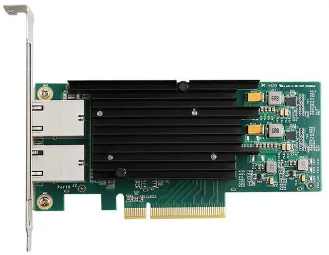 Alt view image 5 of 5 - 10 Gigabit dual-port network card, pCle 8X X540-T2 desktop server network card, R45 soft router, high speed