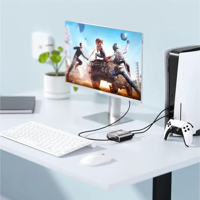 Alt view image 5 of 5 - HDMl switcher Distributor: Divides one signalinto two,with 1 input and 2 outputs. supports k high-definition video splt screen and multi-screen display.