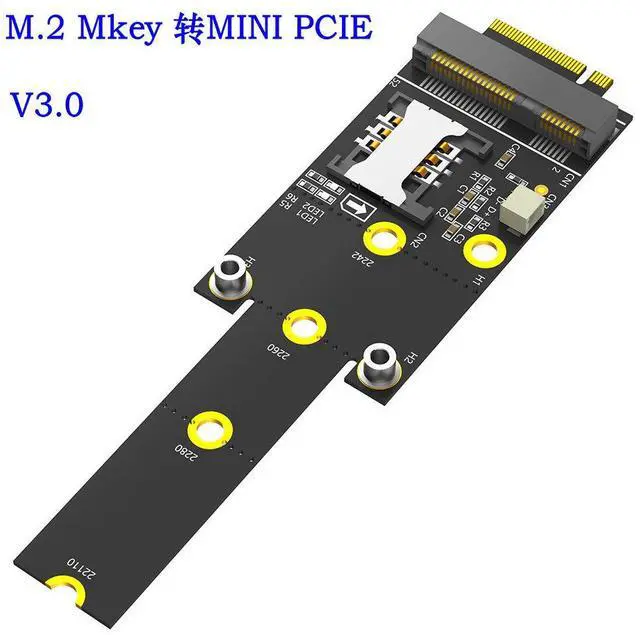 Main image of New V3.0 M.2 KEY adapter for converting to mini PCl-E, mini PCl-E to M2 with SlM card