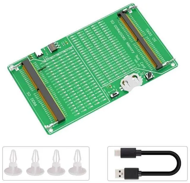 Alt view image 2 of 5 - Notebook DDR4/DDR5 Dual-Head Memory Bar Tester Tool with Light indicator Tester for Diagnosis with Card