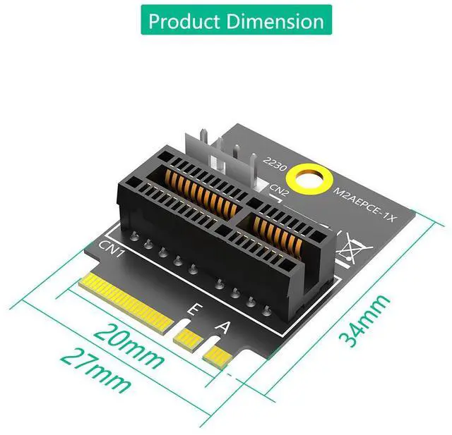 Main image of M2 NGFF to PClExl slot WiFi /A+E-KEY small 4-pin power supply compatible with xlx4,x8,x16 devices
