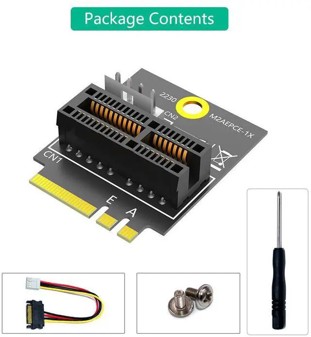 Alt view image 4 of 4 - M2 NGFF to PClExl slot WiFi /A+E-KEY small 4-pin power supply compatible with xlx4,x8,x16 devices