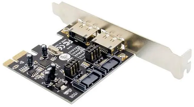 Alt view image 3 of 5 - PCEto SATA adapter, ESATA card,2 external eSATA interfaces, PClE to 3.0 SATA expansion card