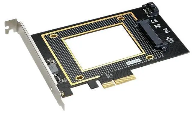Alt view image 4 of 4 - PCle X4 U.2 adapter SFF-8639 expansion card U.2 high-power self-powered ssD graphics card