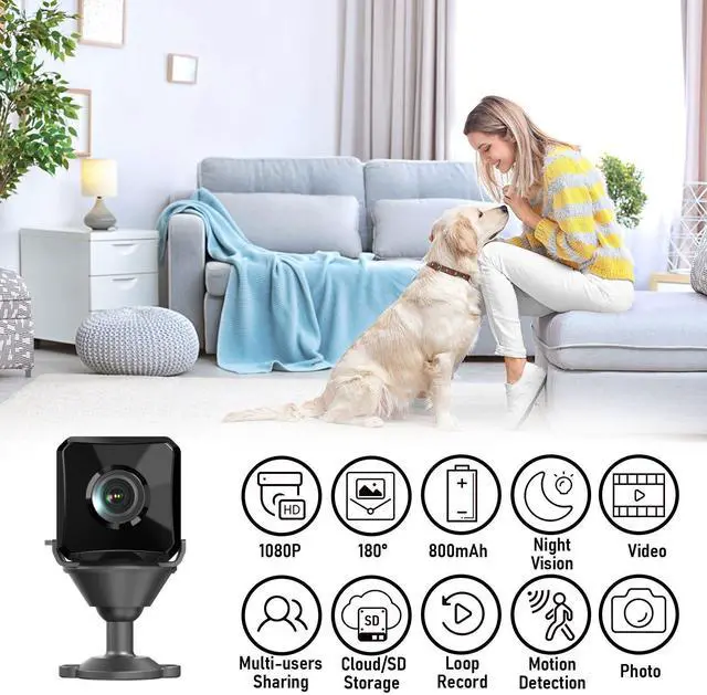 Alt view image 4 of 4 - L29 wirelessWlFl high-definition wide-angle 1080P remoteAPp-connected surveillance camera