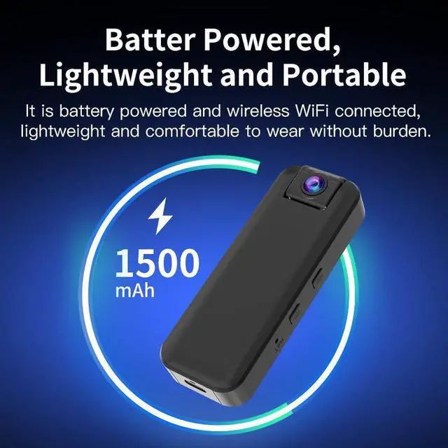 Alt view image 4 of 4 - L15 Portable WiFl RotatingLens MountingBracket CompactOutdoorPocket Sports Recorder