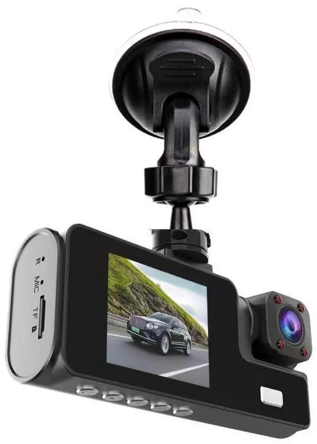 Alt view image 3 of 6 - A22 dashcam with 3 cameras, high-definition 1080P triple lenses, reversing camera, WiFl, and in-car DVR