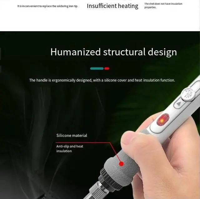 Alt view image 3 of 5 - 100N/ high-power sold erin g iron with switch, 220v, ind ustrial-grade constant-temperature welding pen, soldering iron set