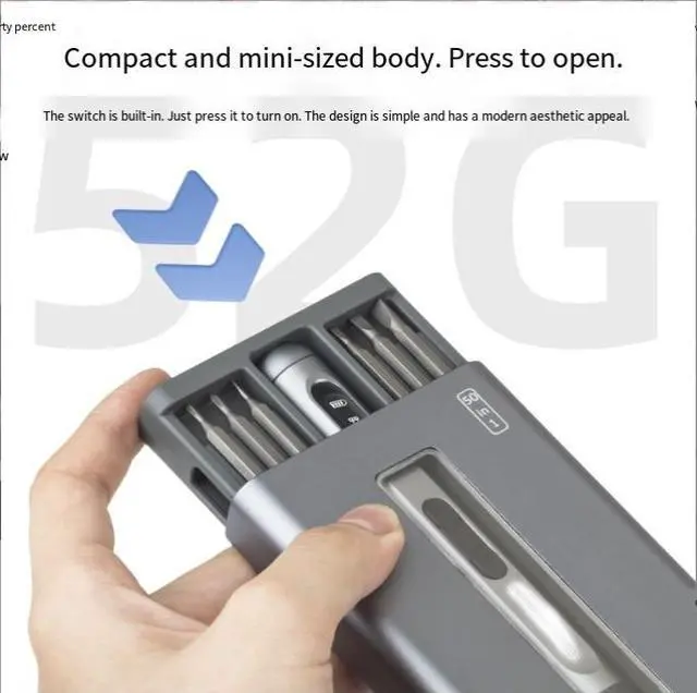 Alt view image 5 of 6 - 50-in-1 Silent, ong-lasting, Extended-Range, Charging, Multi-Torg ue, Multifunctional, Precision Electric Screwd river Set