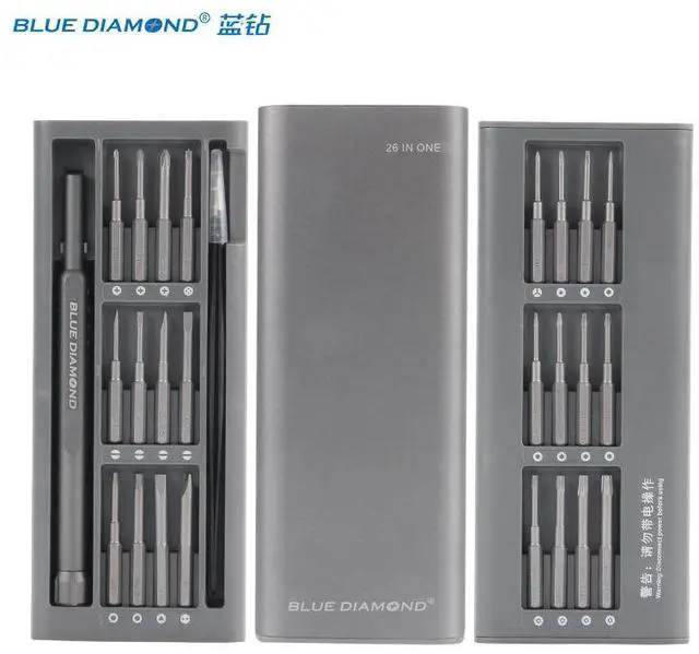 Alt view image 2 of 4 - 26-in-1 disassembly multi-functonal screwdriver tool- multiple combinations for pota ble and iregular-shaped precision smallscrewdriwers set