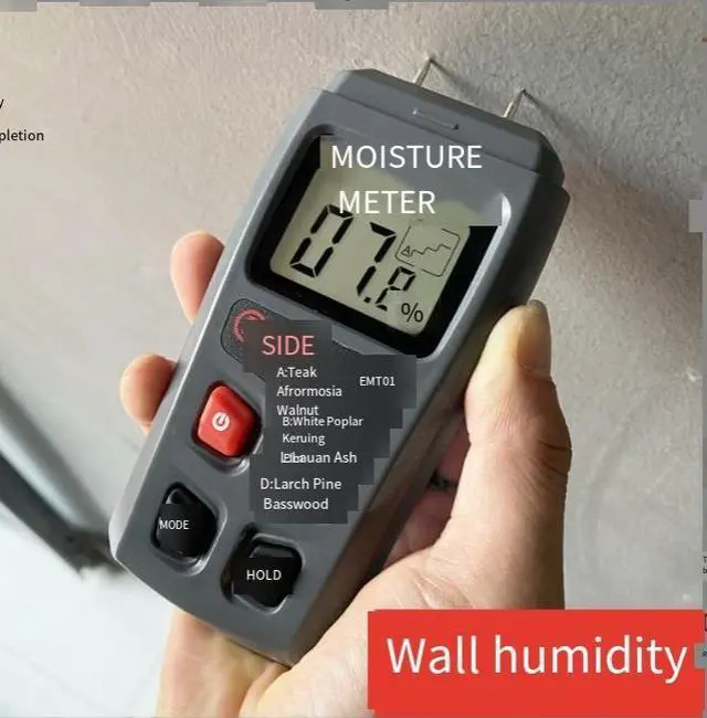 Alt view image 4 of 4 - High-precision pin-type digital wood moisture tester, paper, floor and wall moisture content tester, moisture meter