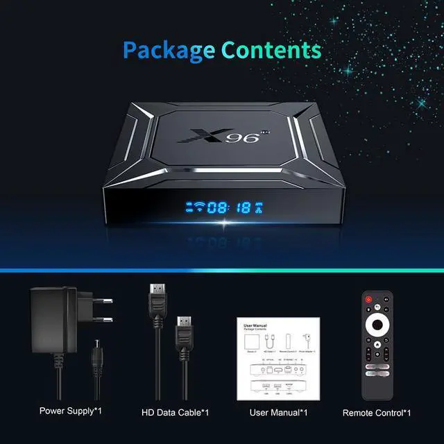 Alt view image 4 of 5 - X96 M200 set-top box, Android 14, s905X5M, high-definition box, gigabit dual-band Bluetooth WiFi 6
