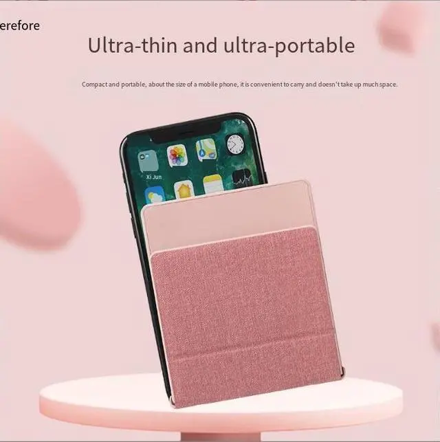 Alt view image 2 of 4 - New dual-fold Bluetoth keyboard, combined with makeup miror, portable, mini,ultra-thin, suitable for mobile phones, tablets, uniersal folding keyboard