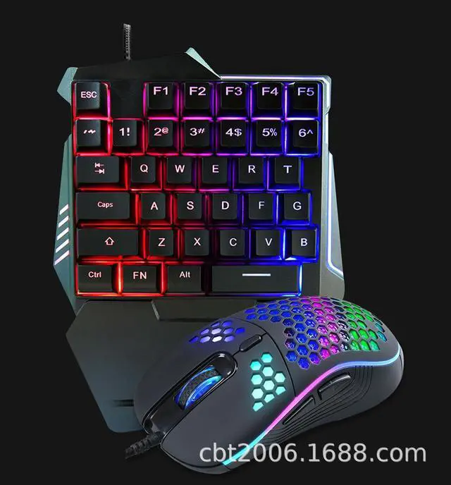 Alt view image 2 of 5 - Best-seling new game one-handed keyboard ighting kit- ultimate game-changer- mechanicalfeel with ultra-wide handrest direct supply