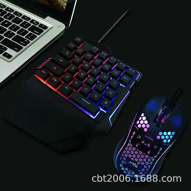 Alt view image 4 of 5 - Best-seling new game one-handed keyboard ighting kit- ultimate game-changer- mechanicalfeel with ultra-wide handrest direct supply