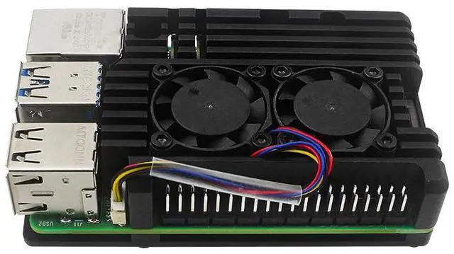 Alt view image 3 of 5 - Raspberry Pi 5th generation 5B with dual fans and aluminum casing - Raspberry Pi 5 passive cooling box with metal
casing