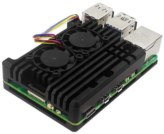 Alt view image 4 of 5 - Raspberry Pi 5th generation 5B with dual fans and aluminum casing - Raspberry Pi 5 passive cooling box with metal
casing