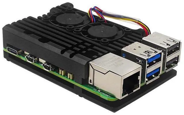 Alt view image 5 of 5 - Raspberry Pi 5th generation 5B with dual fans and aluminum casing - Raspberry Pi 5 passive cooling box with metal
casing