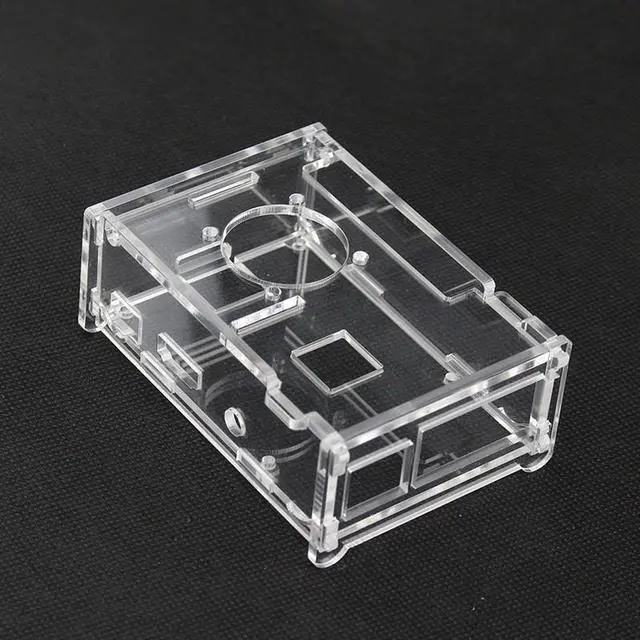 Alt view image 4 of 6 - Raspbery Pi 3B+/3B/2B protective case - Acrylic shell with fan holes -Can accommodate fan or 3.5-inch screen
