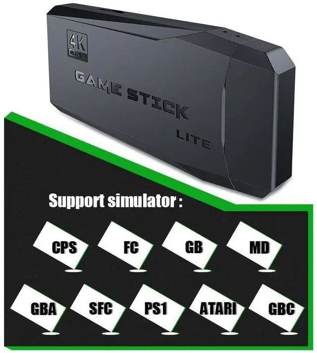 Alt view image 7 of 7 - Cross-border H DMl high-defin ition wireless dual-player game console Psp Sega arcade emulator M8 4K GAME STICK