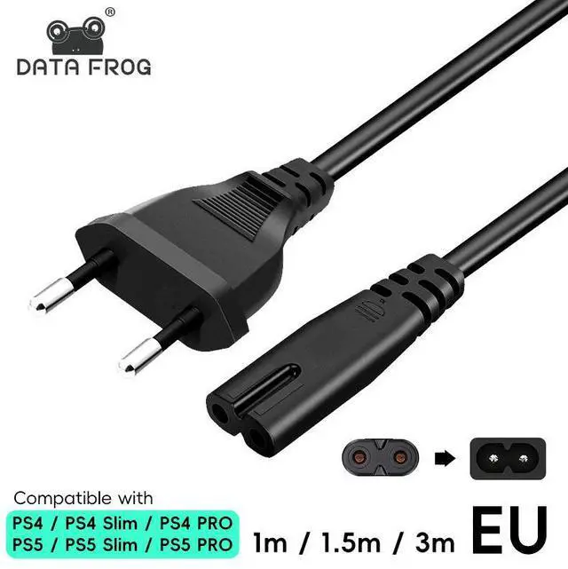 Main image of PS5/Ps4 game console European power cord forthe powersupply Ps4/Ps5 slim/pro European TVpower plug cable